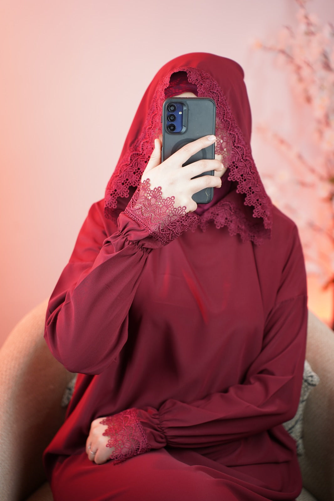Abaya de prière avec bonnet intégré