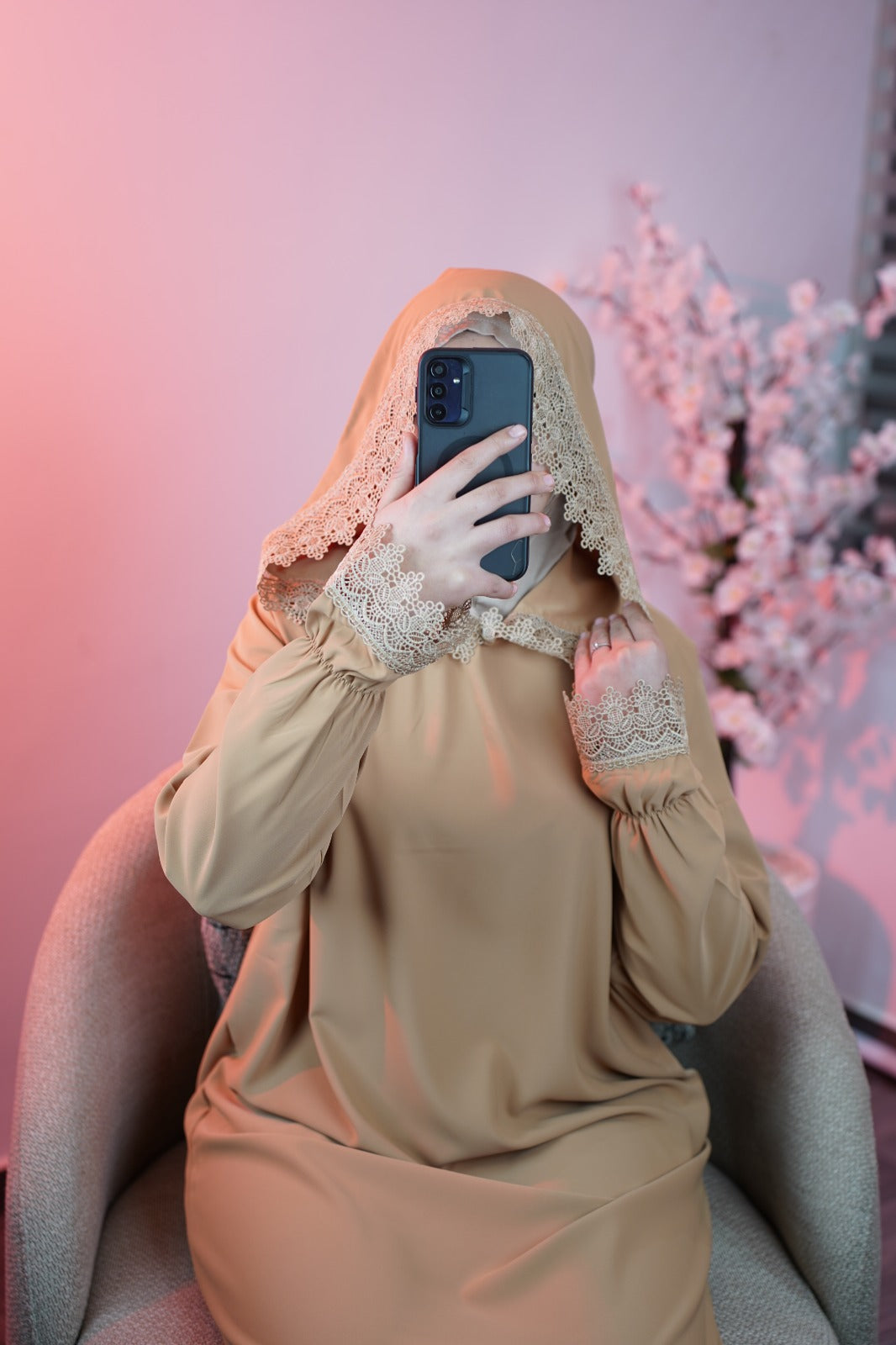 Abaya de prière avec bonnet intégré