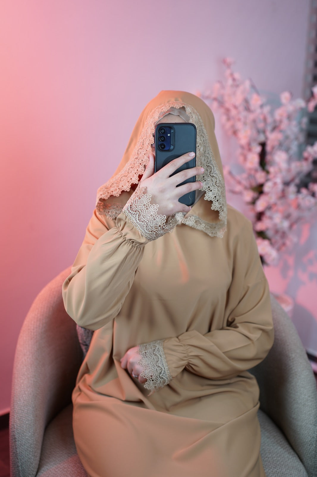 Abaya de prière avec bonnet intégré