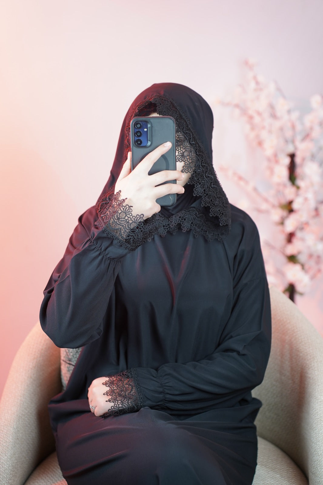Abaya de prière avec bonnet intégré