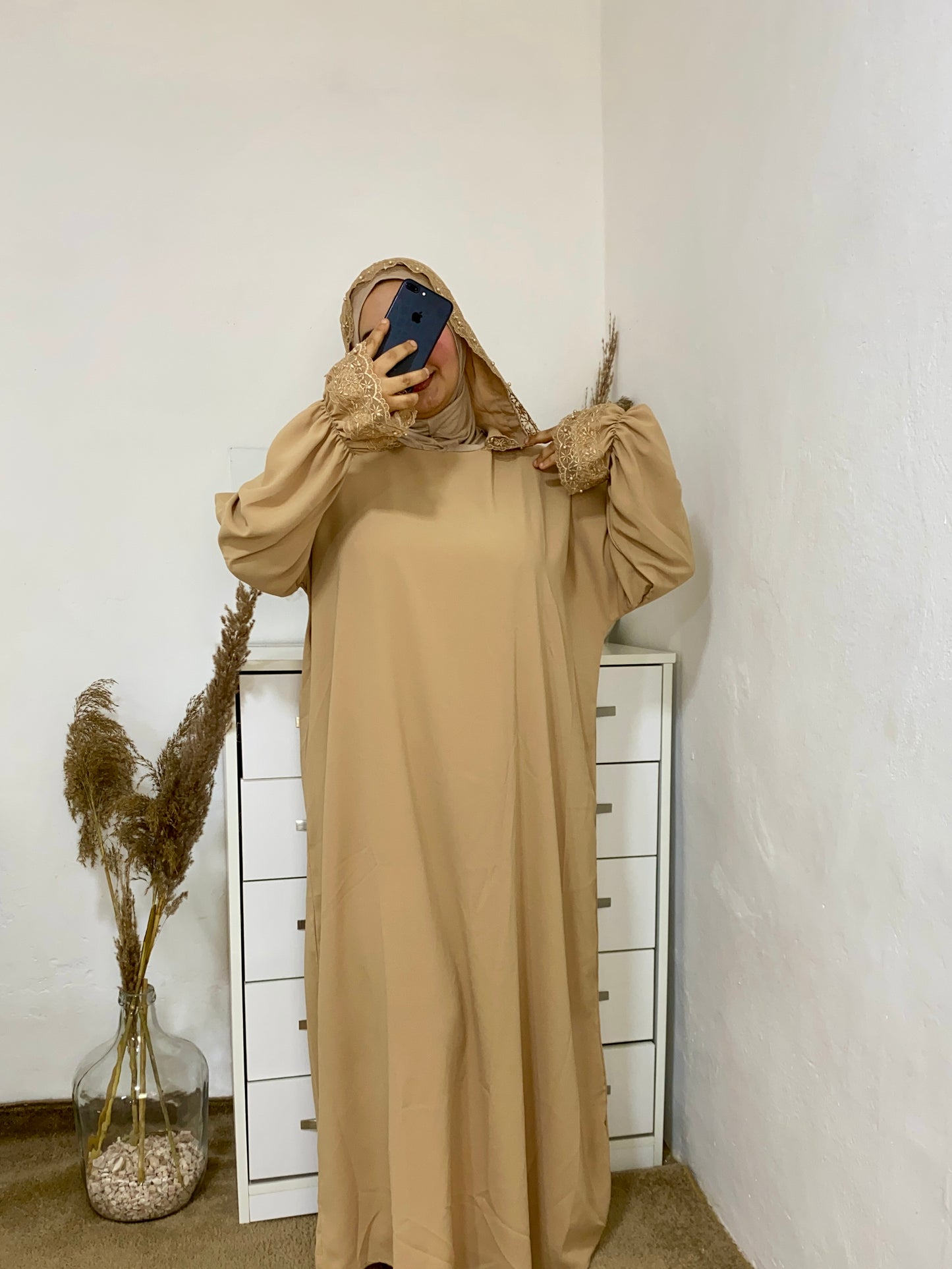 Abaya de prière avec bonnet intégré