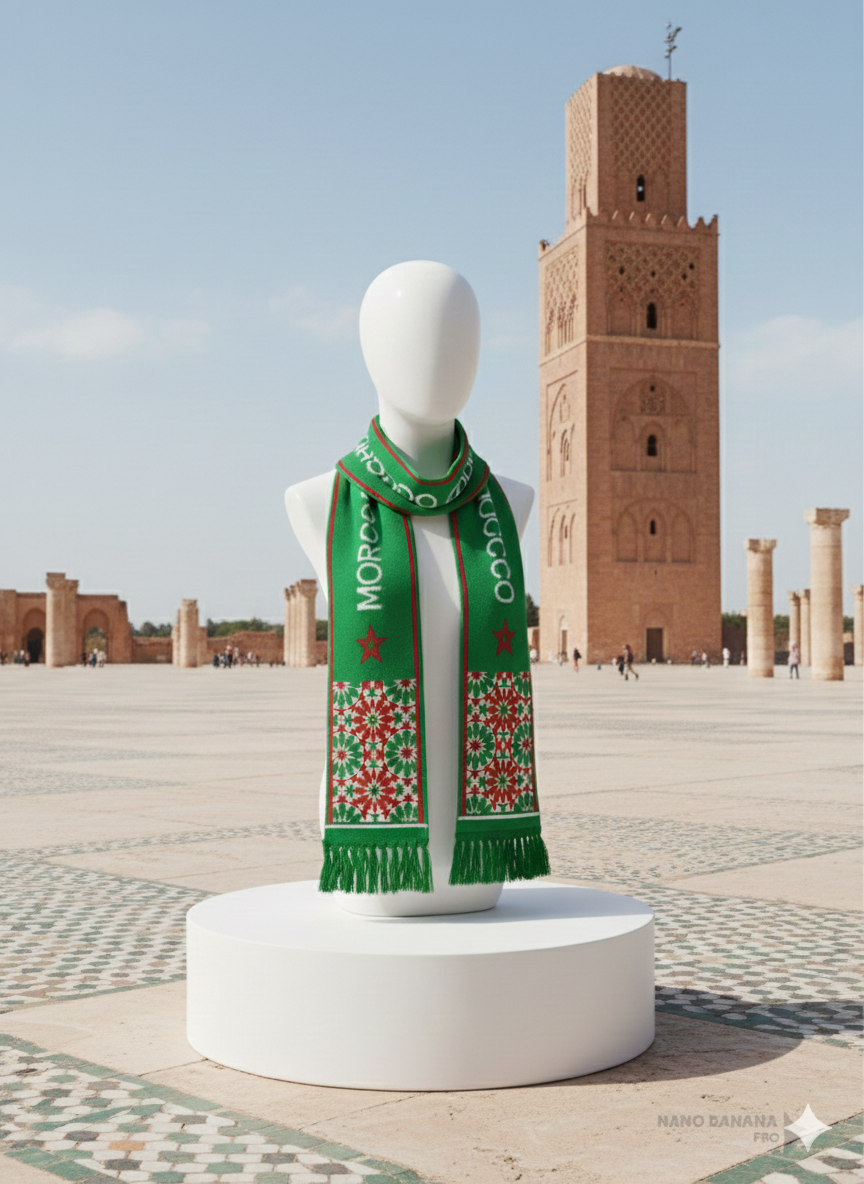 Écharpe Officielle Maroc – CAN 2025